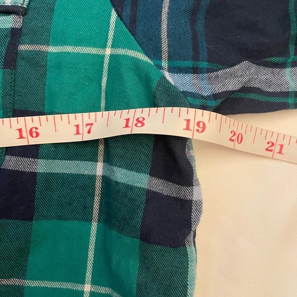 NWT Stars Above size small plaid green button up pajama shirt - Picture 7 of 12